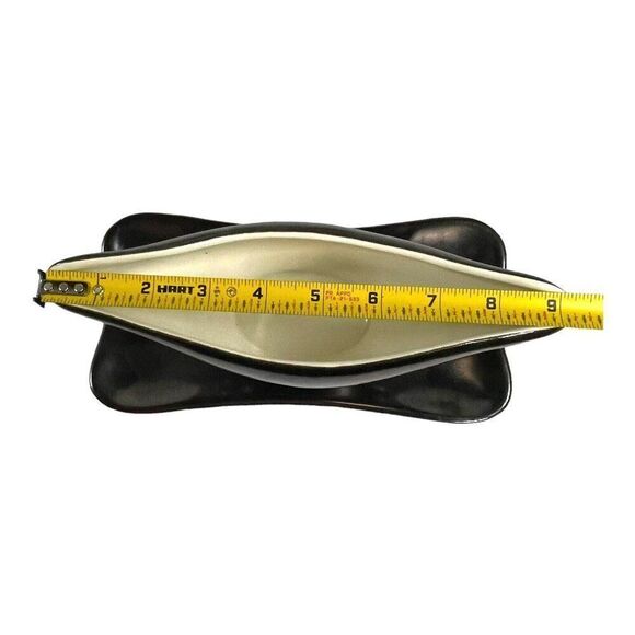 VINTAGE RED WING Lotus Matching GRAVY BOAT WITH Under Tray Bronze C 1947 - Picture 4 of 5